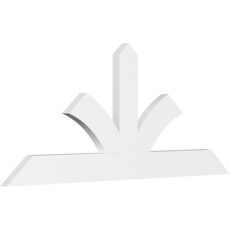 Ekena Millwork Richland Architectural Grade PVC Gable Bracket, 72"W x 30"H x 2"D x 6"F, 10/12 Pitch GBP072X30X0206RIC00